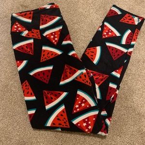 LuLaRoe Watermelon Leggings